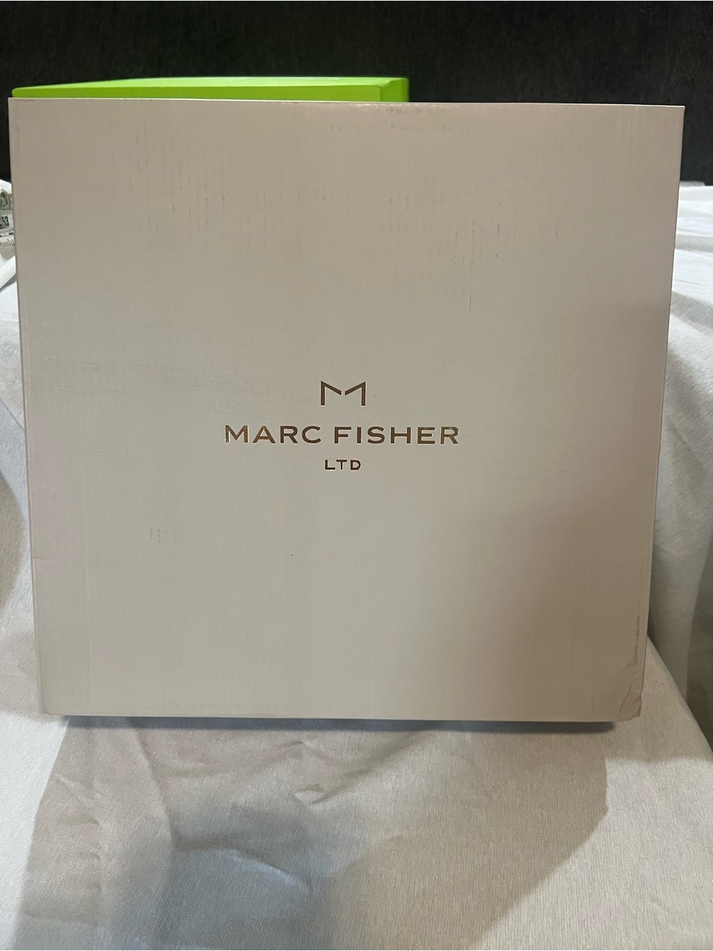 Marc Fisher Black Leather Nebula Ankle Bootie Square-Toe Block Heel NWT Size 10 - Picture 6 of 10